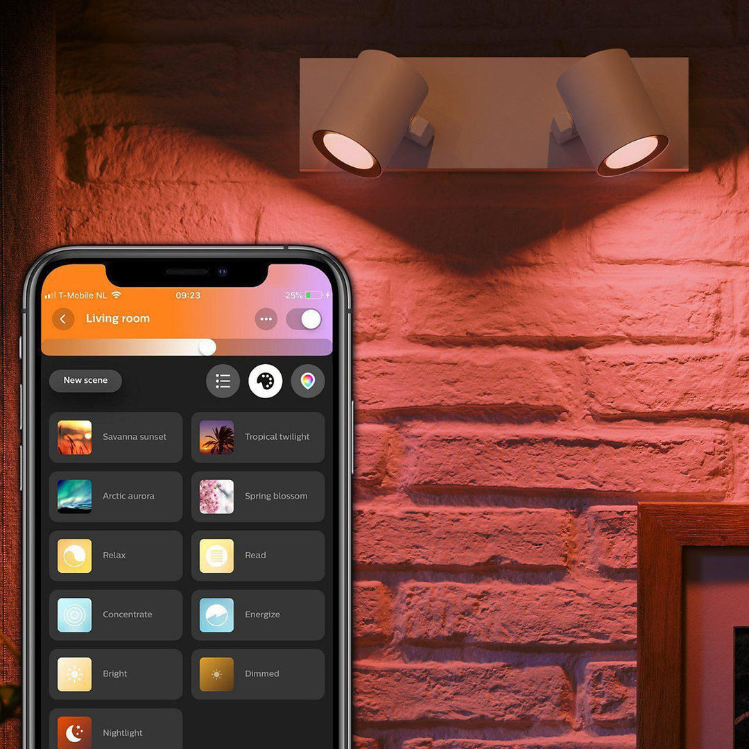 Philips Hue Argenta dobbel spotlight white and colore ambiance-Taklamper-Philips Hue-Aluminium-915005762401-Lightup.no