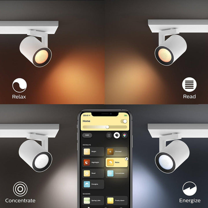 Philips Hue Argenta dobbel spotlight white and colore ambiance-Taklamper-Philips Hue-Aluminium-915005762401-Lightup.no