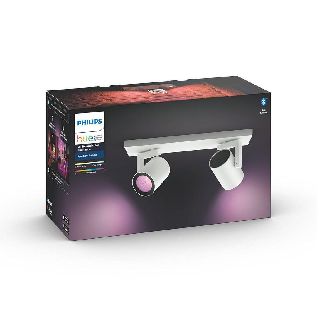 Philips Hue Argenta dobbel spotlight white and colore ambiance-Taklamper-Philips Hue-Aluminium-915005762401-Lightup.no