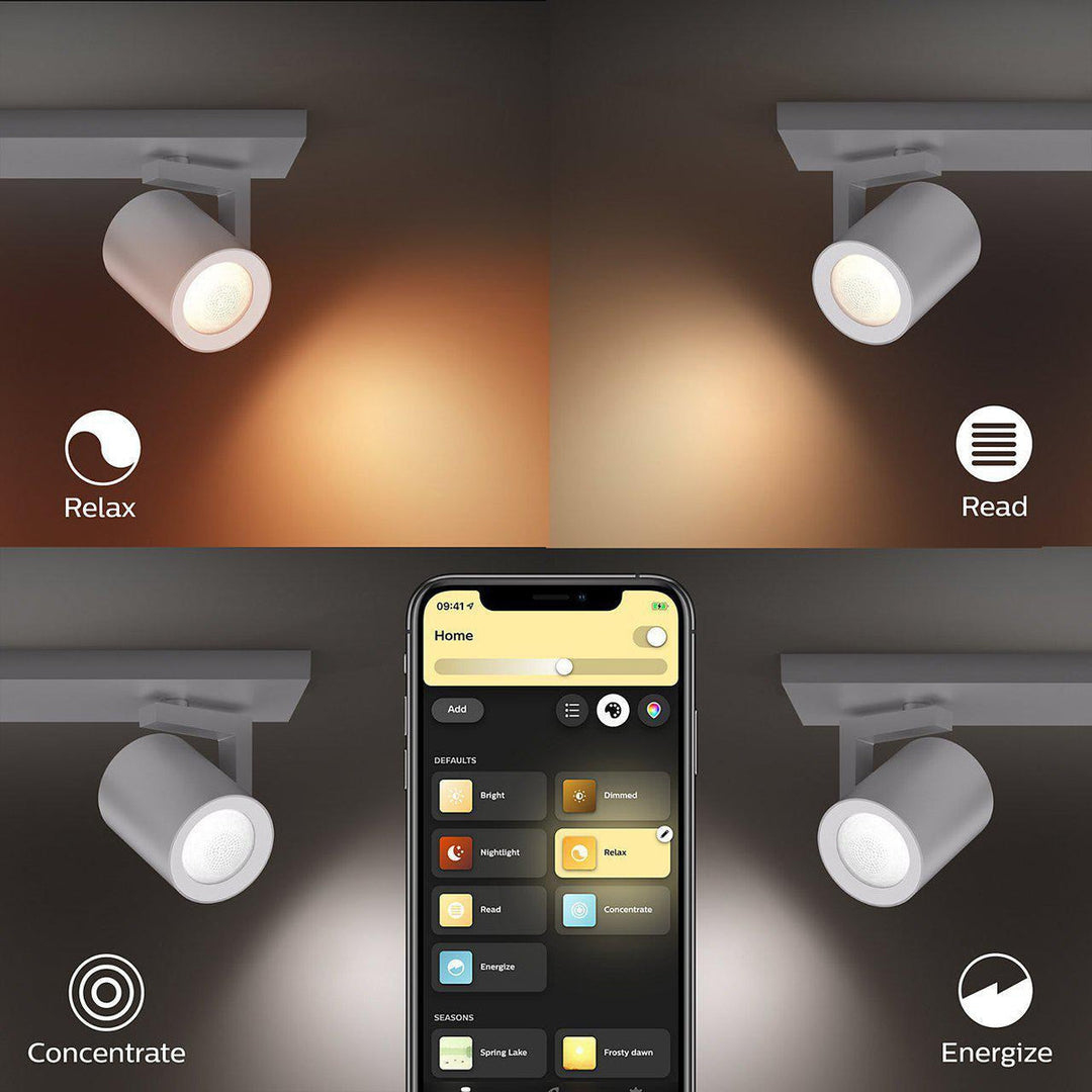 Philips Hue Argenta enkel spotlight white and colore ambiance-Taklamper-Philips Hue-Hvit-915005761901-Lightup.no