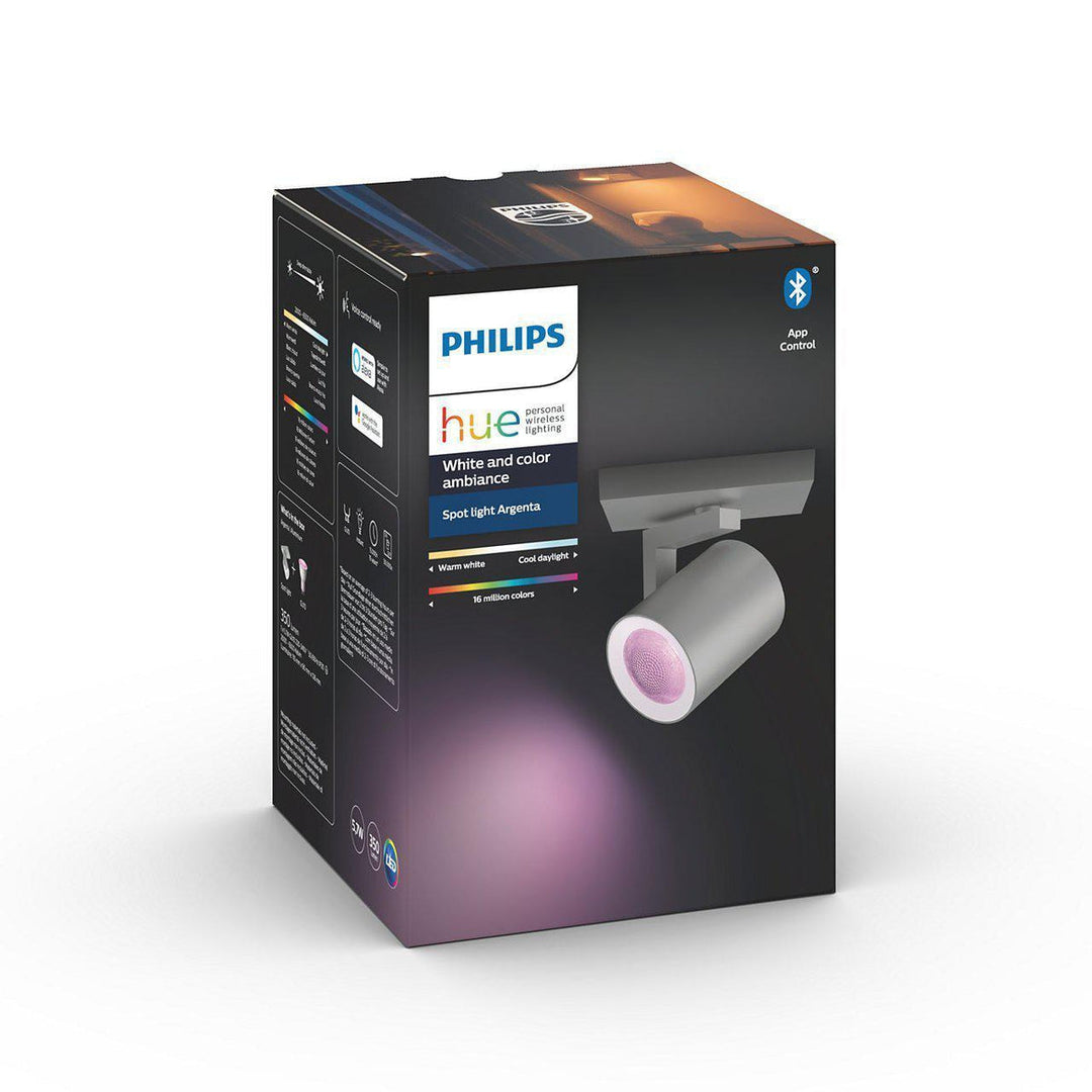 Philips Hue Argenta enkel spotlight white and colore ambiance-Taklamper-Philips Hue-Hvit-915005761901-Lightup.no