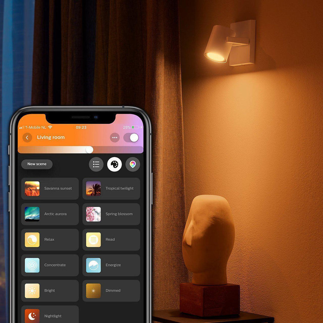 Philips Hue Argenta enkel spotlight white and colore ambiance-Taklamper-Philips Hue-Hvit-915005761901-Lightup.no