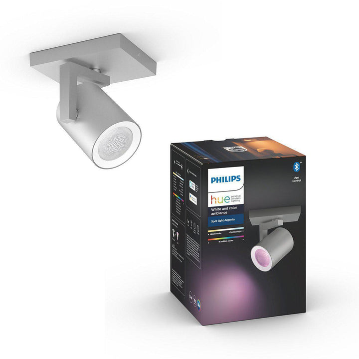 Philips Hue Argenta enkel spotlight white and colore ambiance-Taklamper-Philips Hue-Aluminium-915005762301-Lightup.no