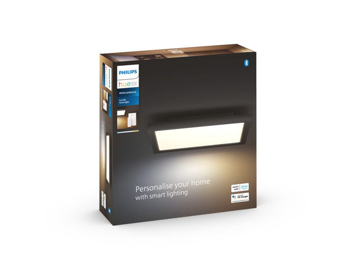 Philips Hue Aurelle firkantet taklampe 19W 2200-6500K White Ambiance - Svart-Taklamper-Philips Hue-Svart-929003597801-Lightup.no