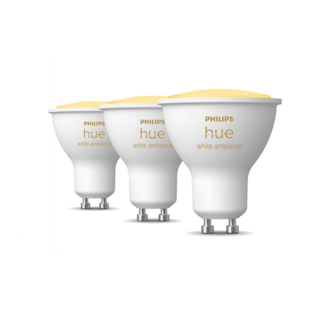 Philips Hue GU10 3 pakning - White ambiance-LED-pære GU10-Philips Hue-929003666703-Lightup.no