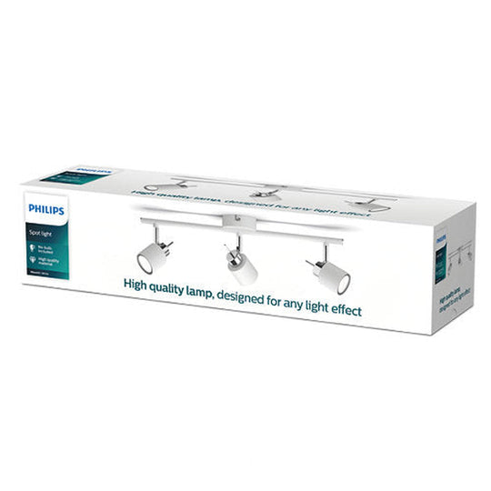 Philips Meranti skinne med 3 spot GU10-Taklamper-Philips-Hvit-929003253701-Lightup.no