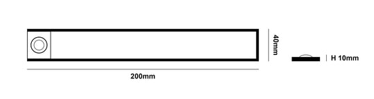 Sens Cabinet Light 20 cm oppladbar med sensor-Kjøkkenbenk belysning-NorDesign-Hvit-070532010-Lightup.no