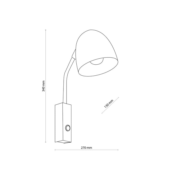 Soho vegglampe-Vegglamper-TK Lighting-Svart-TK-4167-Lightup.no