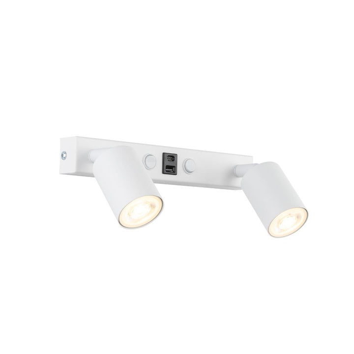 Top vegglampe med USB-Vegglamper-TK Lighting-Svart-TK-10277-Lightup.no