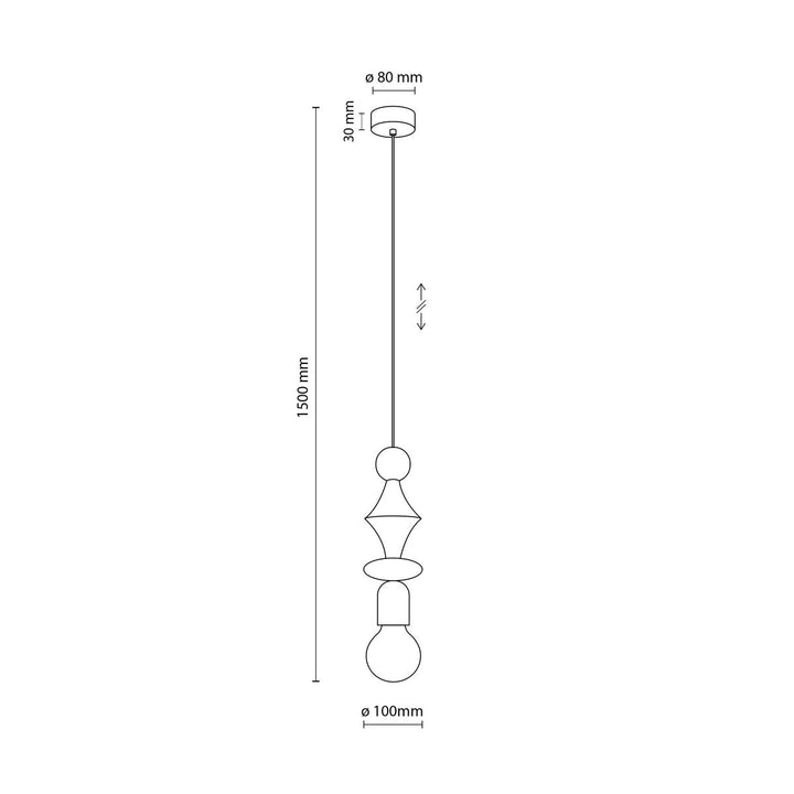 Tower takpendel-Takpendler-TK Lighting-Svart-TK-10871-Lightup.no