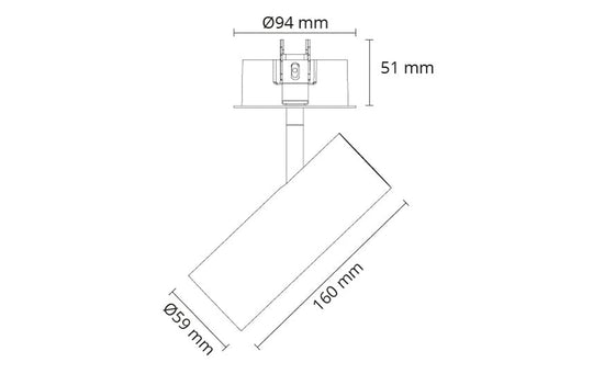 Tube Mini innfelt takspot 14W 3000K dimbar-Taklamper-Sg Armaturen As-Hvit-3201358-Lightup.no