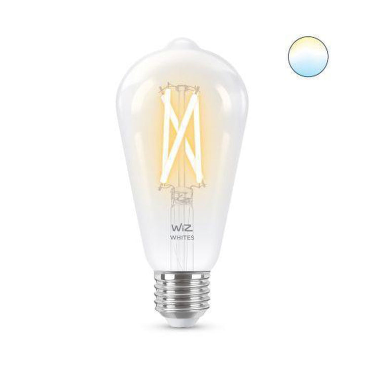 WiZ E27 Lyspære filament A64 6,7W Wifi - Justerbar fargetemperatur 2700-6500 Kelvin v1-Smartpærer E27-WiZ-929002417701-Lightup.no