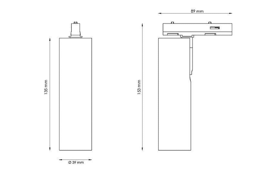 Zip Tube Micro spot 7W LED 2000-2800K dim to warm-Zip spotskinne-Sg Armaturen As-Svart-3203652-Lightup.no