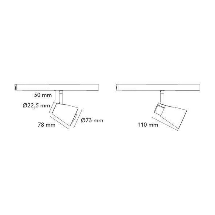 Zip Zoom spot 6W LED 2000-2800K dim to warm-Zip spotskinne-Sg Armaturen As-Hvit-3200982-Lightup.no