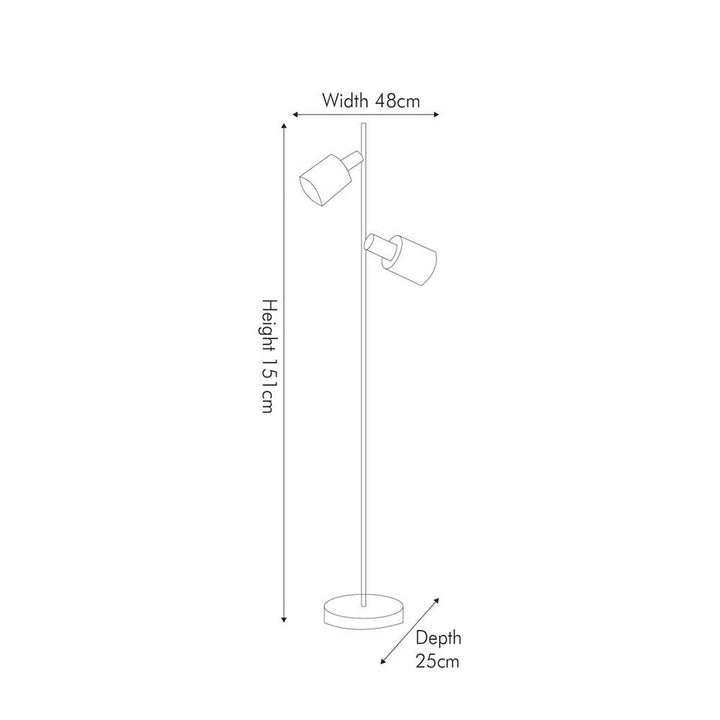 Aaron gulvlampe - Antikk messing-Gulvlamper-Pacific Lifestyle-Messing-32-120-C-Lightup.no