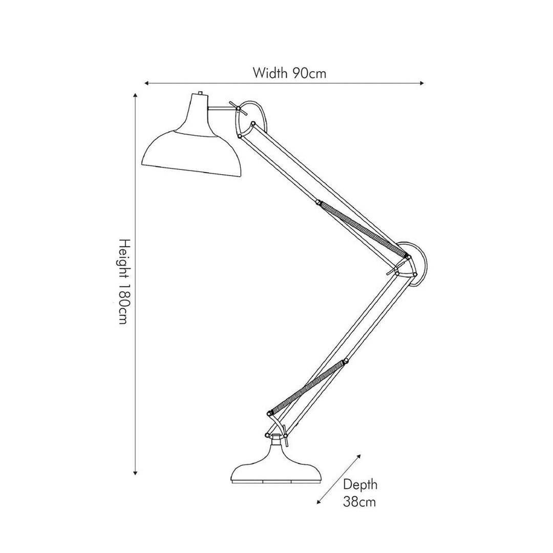 Alonzo gulvlampe 187 cm - Hvit-Gulvlamper-Pacific Lifestyle-Hvit-32-084-C-Lightup.no