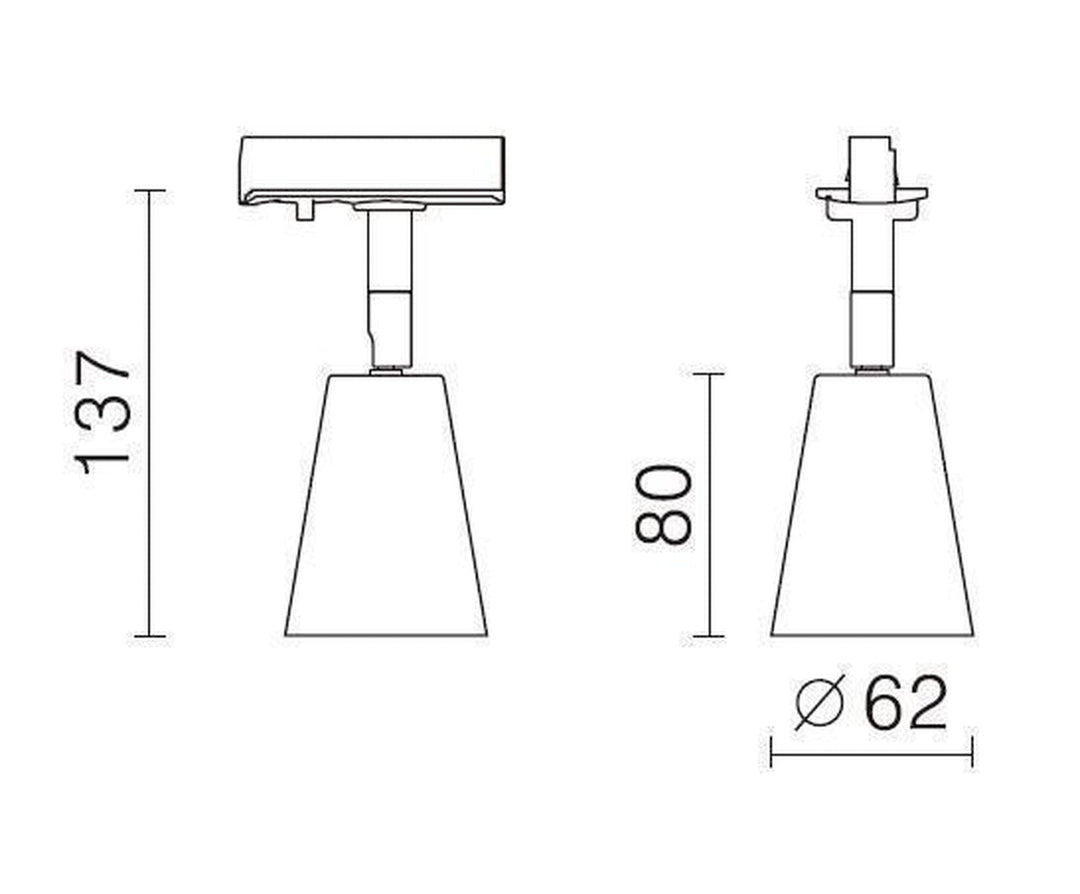 Bocca spotskinne 3 spotter 1 meter - Svart-Spotskinner 230V-NorDesign-Svart-136570305-Lightup.no