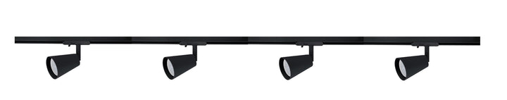 Bocca spotskinne 4 spotter 2 meter - Svart-Spotskinner 230V-NorDesign-Svart-136570405-Lightup.no