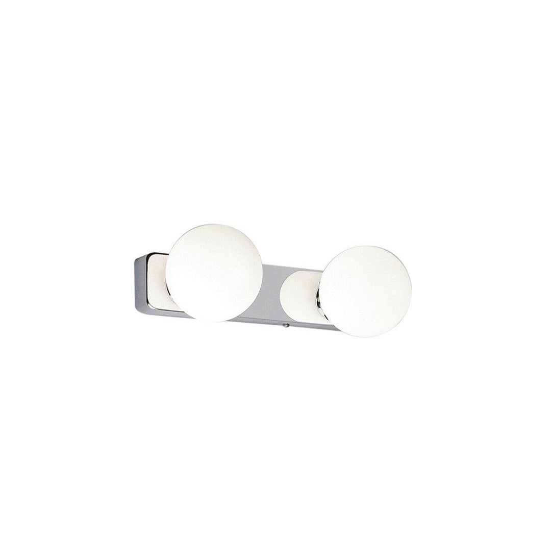 Brazos dobbel vegglampe IP44 - Opal/Krom-Vegglamper-Nowodvorski-Krom / Opal-N-6950-Lightup.no