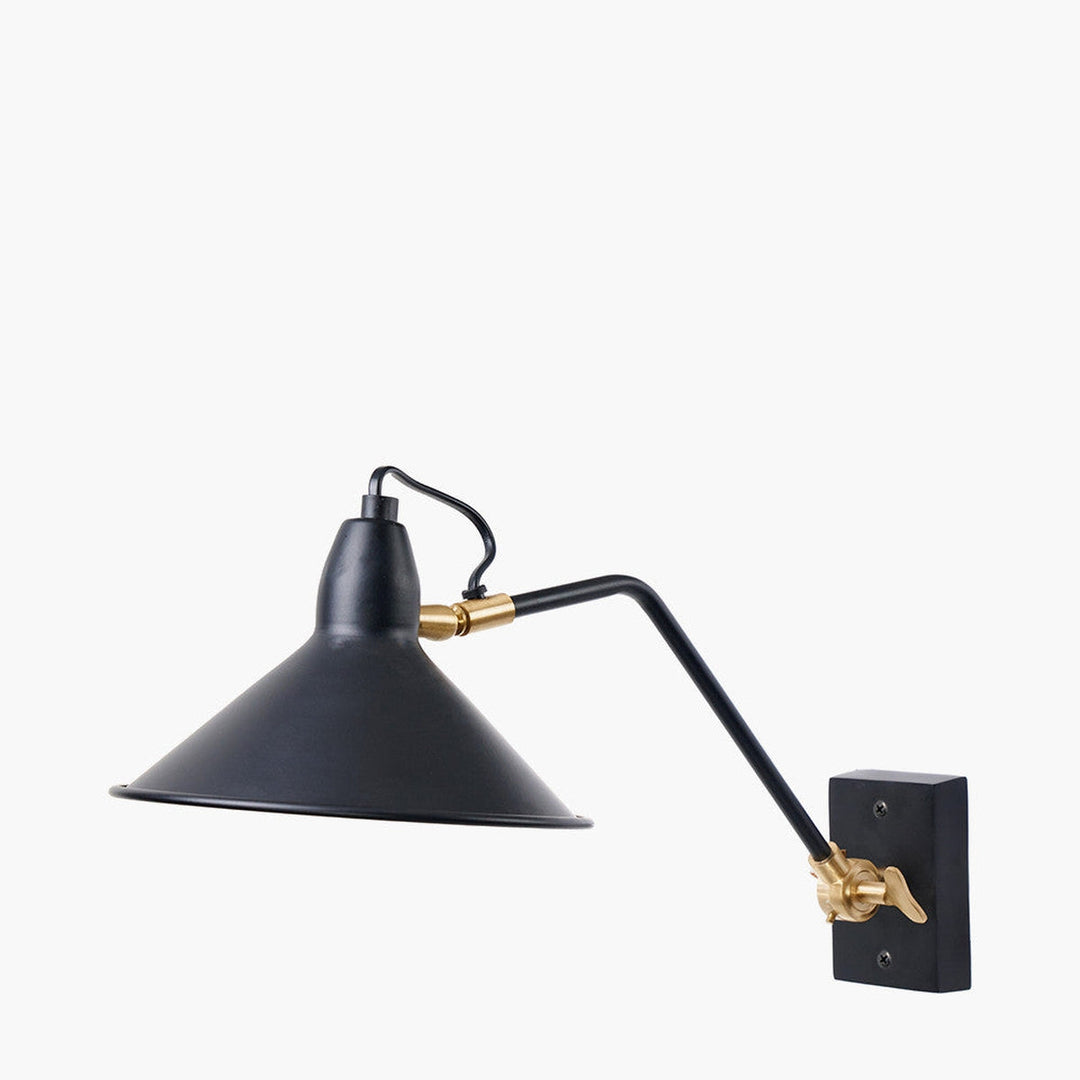 Canton vegglampe - Svart/Messingfarget-Vegglamper-Pacific Lifestyle-Svart / Messing-39-023-Lightup.no