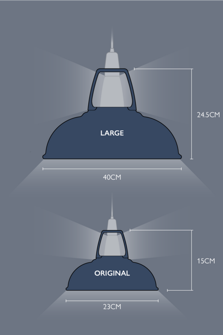 Coolicon Large 1933 Design takpendel E27 - Selvedge - Messing oppheng-Takpendler-Coolicon-Selvedge blå / Messing oppheng-CL02-SEL+SK02-E27-BRS-Lightup.no