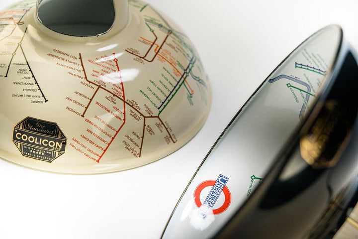 Coolicon Northern Line 1933 Design Map Inside takpendel E14 - Classic Cream - Messing oppheng-Takpendler-Coolicon-Beige / Messing oppheng-UND-CL01-CRM+SK01-E14-BRS-Lightup.no