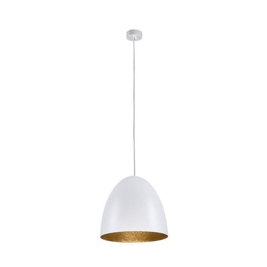 Egg takpendel medium 38cm - Hvit/Gullfarget-Takpendler-Nowodvorski-Hvit / Gull-N-9021-Lightup.no