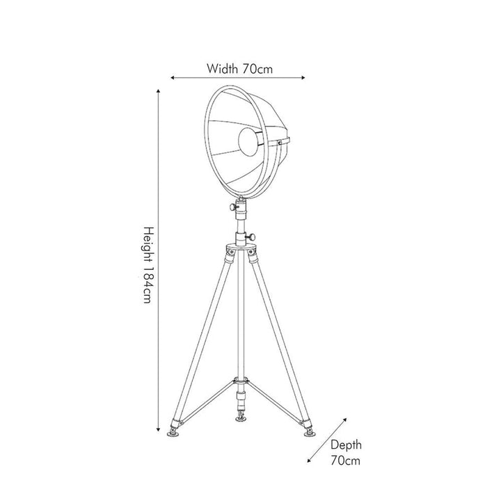 Elstree large gulvlampe 184 cm - Svart/Gullfarget-Gulvlamper-Pacific Lifestyle-Svart / Gull-32-098-K-Lightup.no