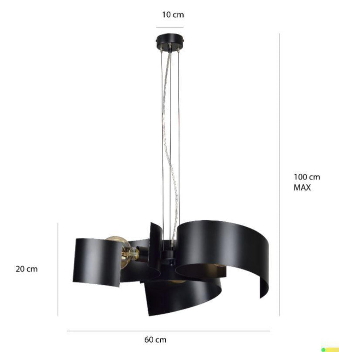 Eos takpendel 60 cm - Svart-Takpendler-Emibig-Svart-625/3-Lightup.no