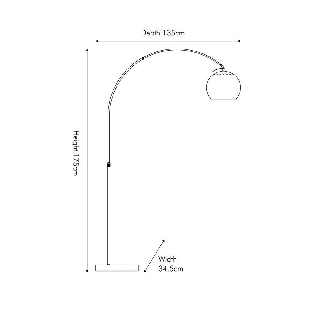 Feliciani gulvlampe 175 cm - Messing/Marmor-Gulvlamper-Pacific Lifestyle-Messing / Marmor-32-146-C-Lightup.no