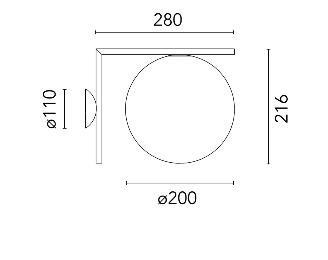 Flos IC w1 utendørs vegglampe - brun-Utebelysning vegg veggskjold-Flos-Brun-Fls__F012H00C018-Lightup.no