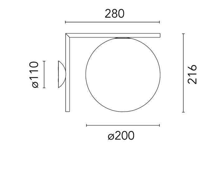 Flos IC w1 utendørs vegglampe - brun-Utebelysning vegg veggskjold-Flos-Brun-Fls__F012H00C018-Lightup.no