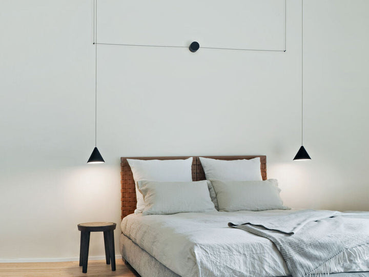 Flos String Light taklampe - Cone - 22 m kabel-Takpendler-Flos-Svart-Fls__F6497030-Lightup.no