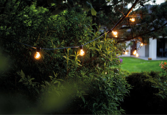 Garden Garland utendørs lysslynge 6 meter 10 lys IP65 ekstra slynge - Svart-Utebelysning Lysslynge-Nowodvorski-Svart-N-7873-Lightup.no