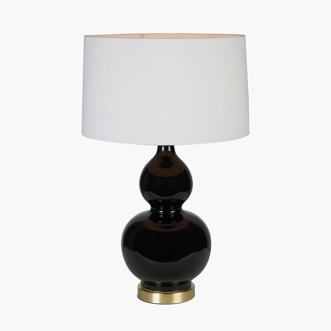 Gatsby bordlampe 63,5 cm - Svart/Hvit/Messingfarget-Bordlamper-Pacific Lifestyle-Svart / Hvit-30-938-C-Lightup.no