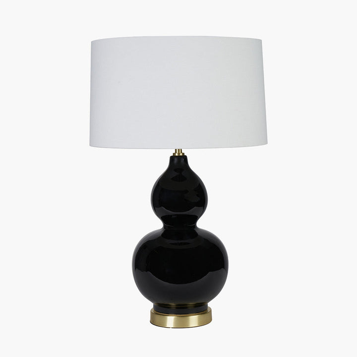 Gatsby bordlampe 63,5 cm - Svart/Hvit/Messingfarget-Bordlamper-Pacific Lifestyle-Svart / Hvit-30-938-C-Lightup.no