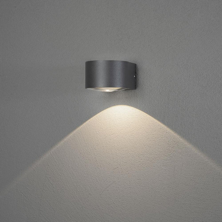 Gela vegglampe utendørs ned 6W IP54 - Mørk grå-Utebelysning vegg opp og ned-Konstsmide-Grå-7881-370-Lightup.no