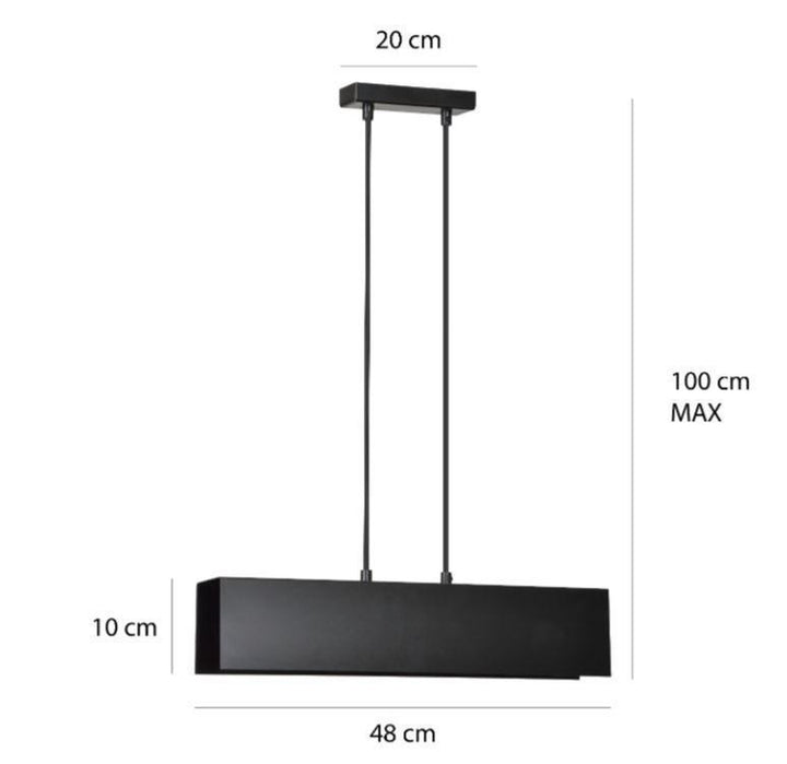 Gentor takpendel 2 lys 48 cm - Hvit-Takpendler-Emibig-Hvit-673/2-Lightup.no