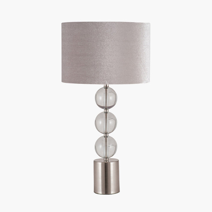 Harris bordlampe 63 cm - Sølvfarget/Klar/Grå-Bordlamper-Pacific Lifestyle-Grå/ Klar / Sølv-30-802-C-Lightup.no