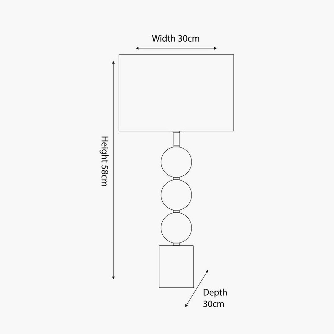 Harris bordlampe 63 cm - Sølvfarget/Klar/Grå-Bordlamper-Pacific Lifestyle-Grå/ Klar / Sølv-30-802-C-Lightup.no