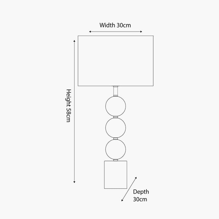 Harris bordlampe 63 cm - Sølvfarget/Klar/Grå-Bordlamper-Pacific Lifestyle-Grå/ Klar / Sølv-30-802-C-Lightup.no