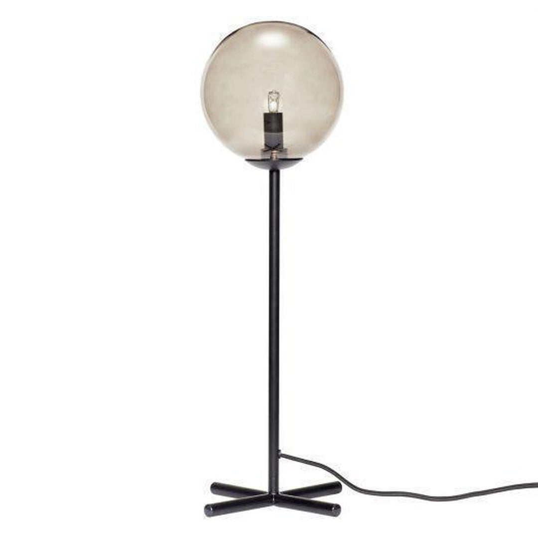 Hübsch bordlampe - Svart/Røykfarget kuppel-Bordlamper-Hübsch A/S-Svart-890704-Lightup.no