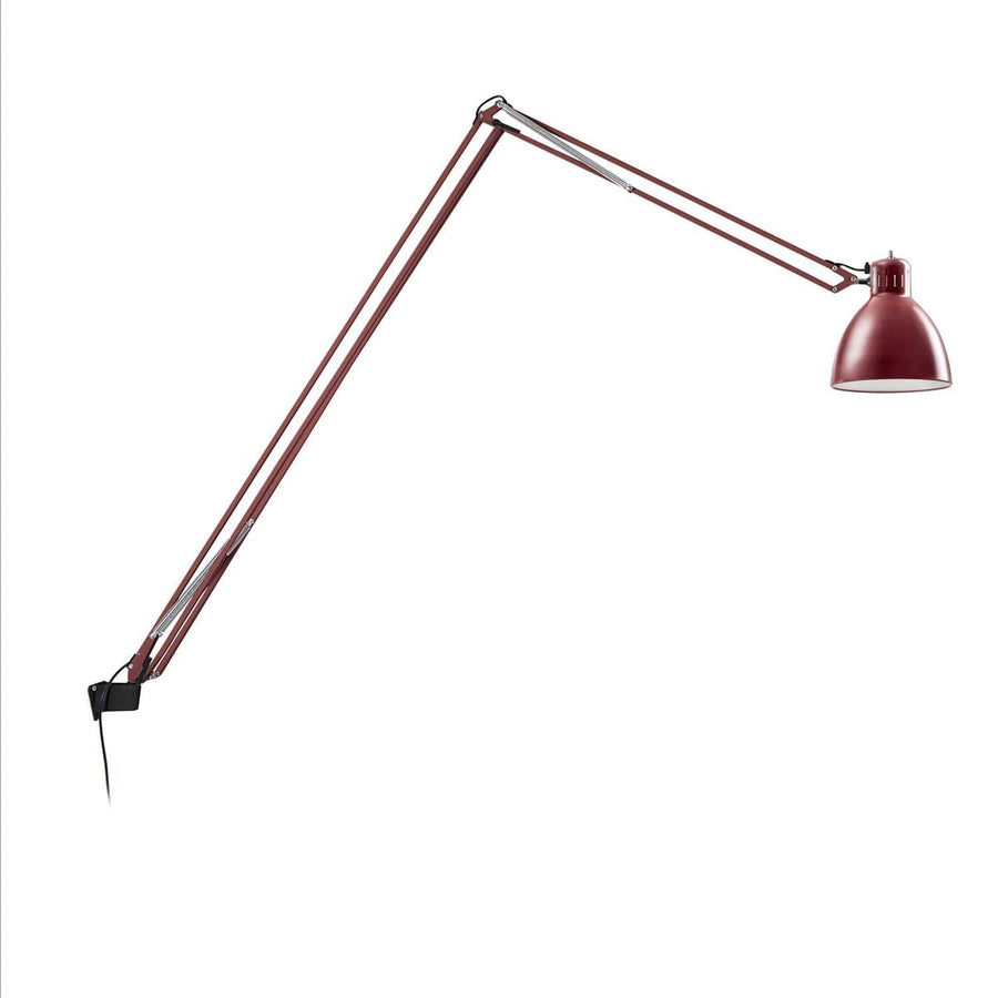 JJ Mid P vegglampe E27 m/svart veggbrakett - Amarant Rød-Vegglamper-Leucos-Rød-LF-0011332+8000094-Lightup.no