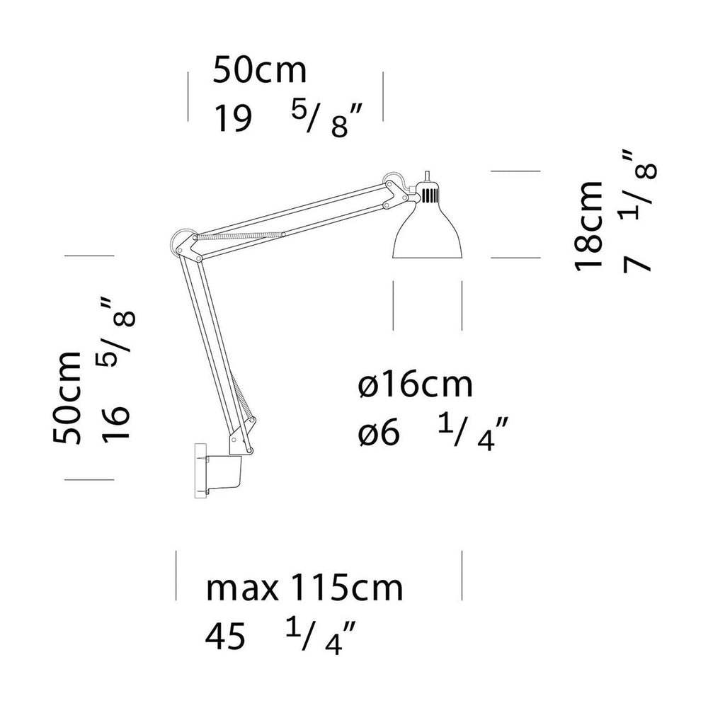 JJ Small vegglampe E27 m/hvit veggbrakett - Rust brun-Vegglamper-Leucos-Rust-LF-0011375+8000092-Lightup.no