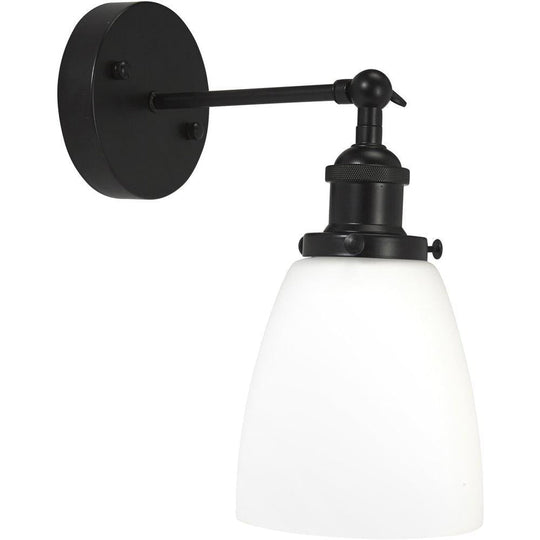 Kappa vegglampe - Svart/Opal-Baderomsbelysning vegglamper-Pr home of Scandinavia Ab-Svart / Opal-Prh__3201407-Lightup.no