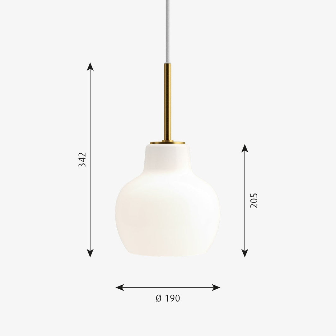 Louis Poulsen VL Ring Crown 1 Pendel-Takpendler-Louis Poulsen-Messing / Opal-LP__5741094367-Lightup.no