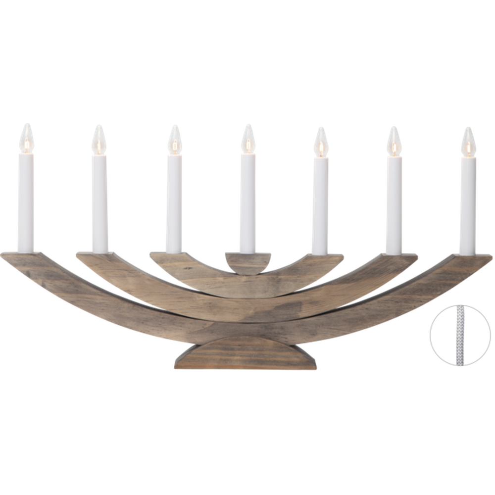 Navida adventsstake - Brun-Julebelysning adventsstake-Star Trading-Brun-219-07-Lightup.no