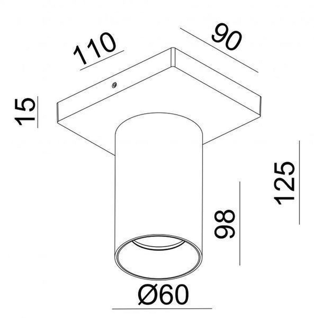 OZ K1 taklampe med 1 spott - Hvit-Taklamper-NorDesign-Hvit-774490106-364490006-Lightup.no