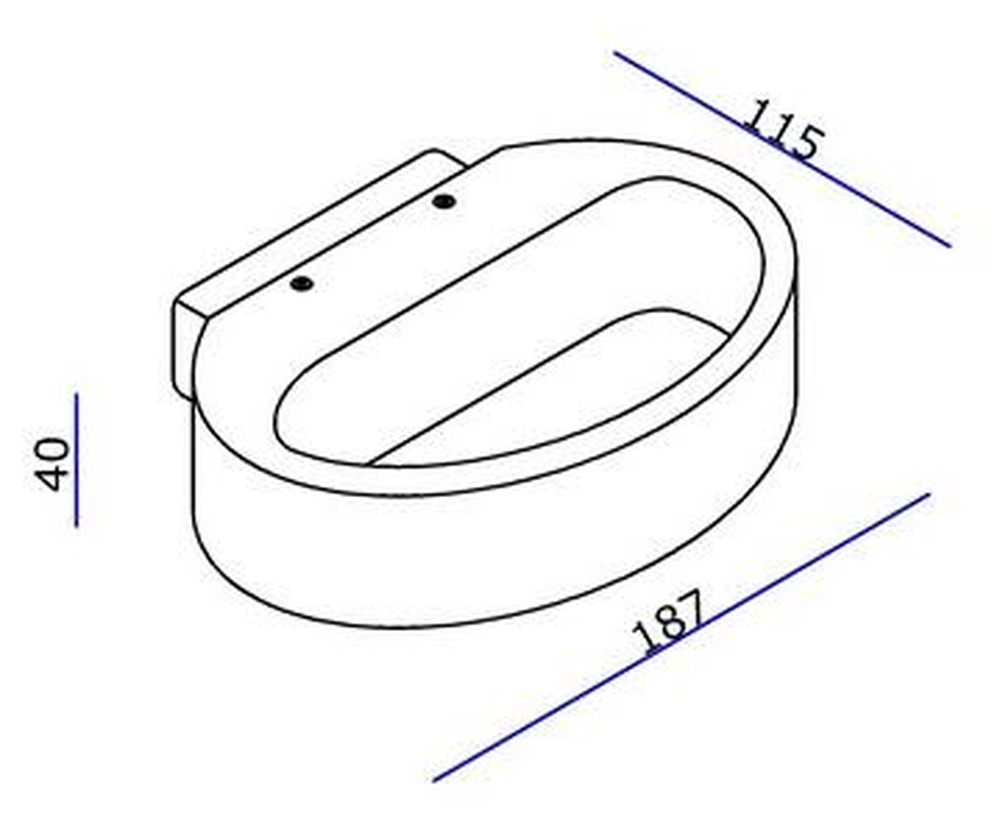 Ovali vegglampe LED - Hvit-Utebelysning vegg opp og ned-NorDesign-Hvit-214540406-Lightup.no