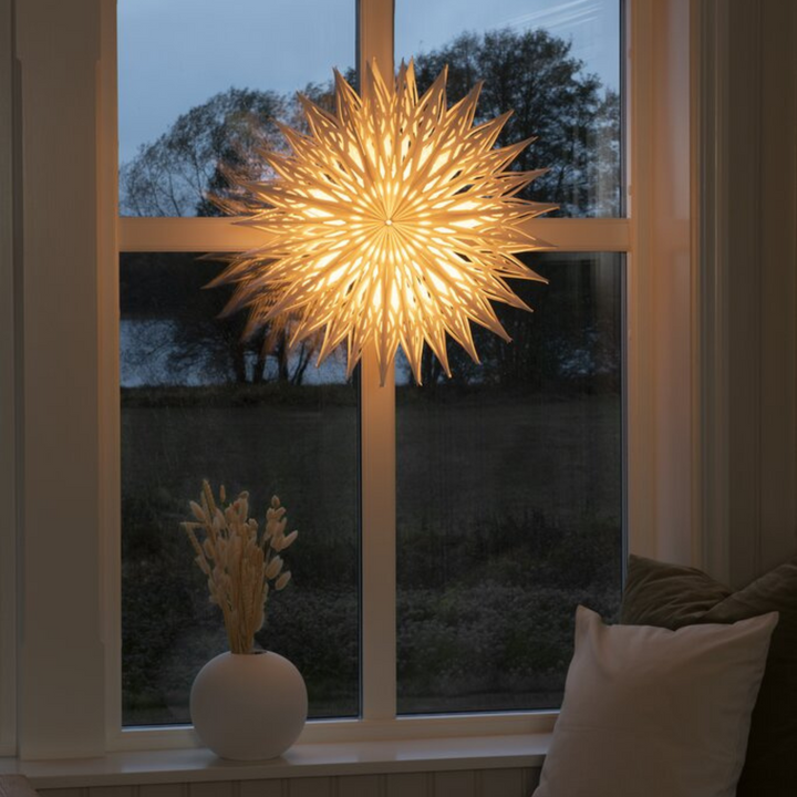 Pappstjerne 60 cm - Hvit-Julebelysning adventstjerne-Konstsmide-Hvit-5928-200-Lightup.no